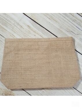 Burlap Makeup Bags NWOT